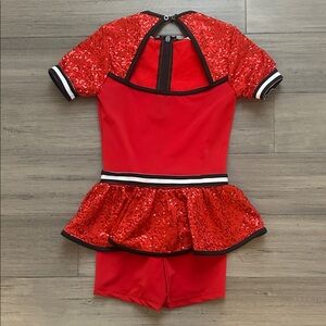 Weissman Red Sequin Kids Dance Costume